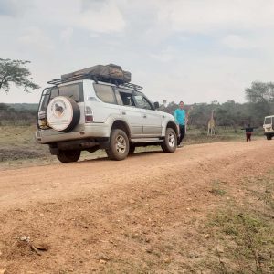 land cruiser Tx with a roof top tent